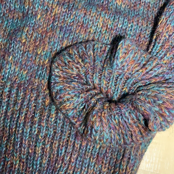 ZARA Mohair Roses & Ruddle Multi Colour Knit Mockneck Sweater - Picture 7 of 13